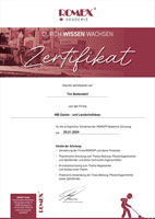 Zertifikat Tim Boltersdorf